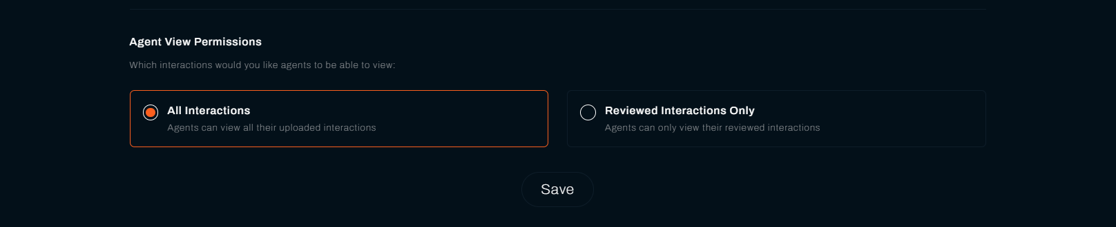Preferences Agent View