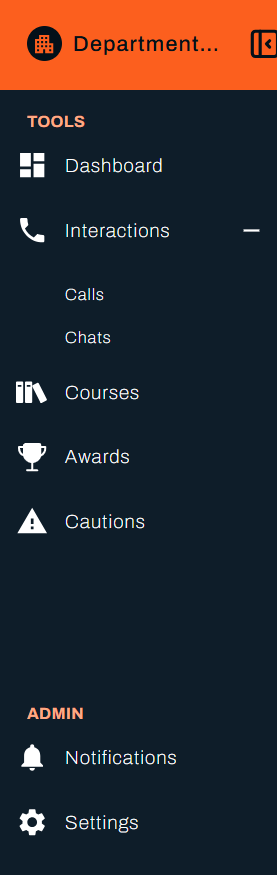 Agent Sidebar Navigation