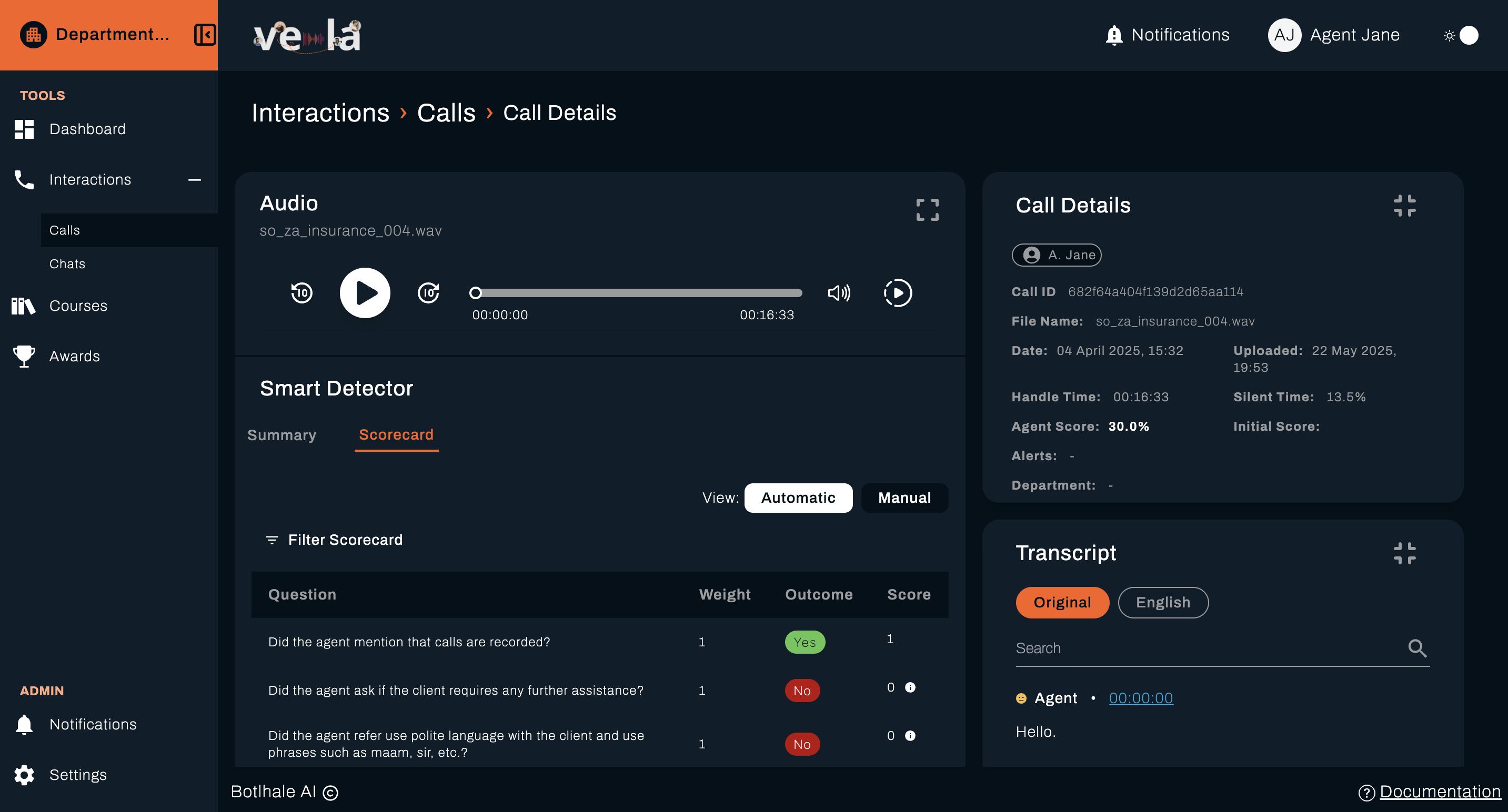 Interactions - Calls