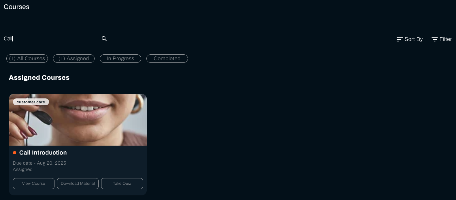 Courses Quick Search